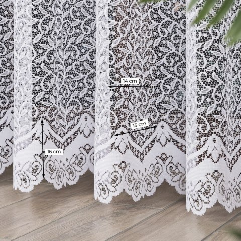Firanka żakardowa na metry 004542 wysokość 250 cm kolor biały