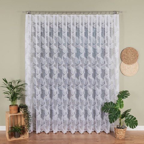 Firanka żakardowa na metry 107229 wysokość 250 cm kolor biały