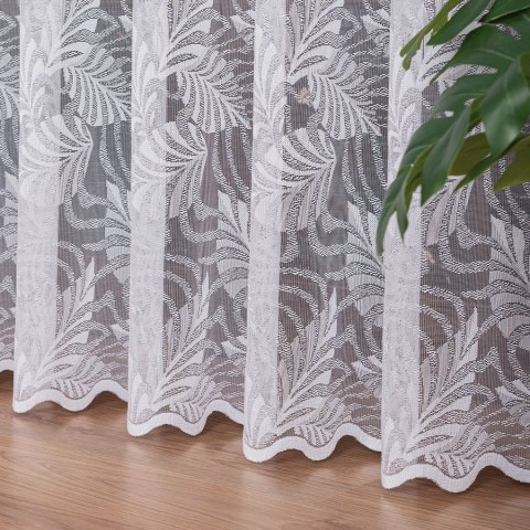 Firanka żakardowa na metry 107229 wysokość 250 cm kolor biały