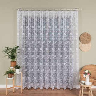 Firanka żakardowa na metry 107282 wysokość 250 cm kolor biały