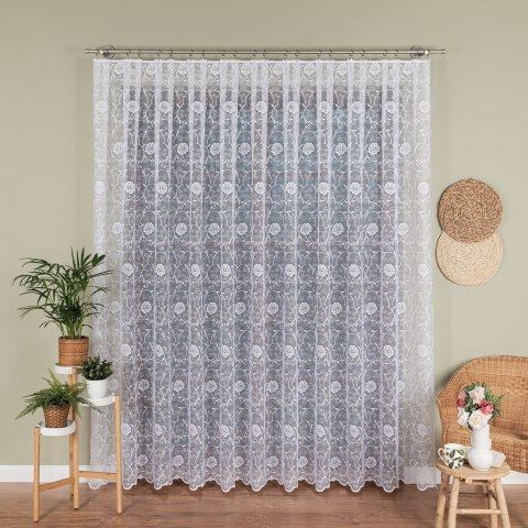 Firanka żakardowa na metry 107282 wysokość 250 cm kolor biały