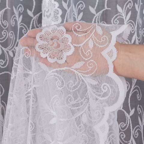 Firanka żakardowa na metry 107282 wysokość 250 cm kolor biały