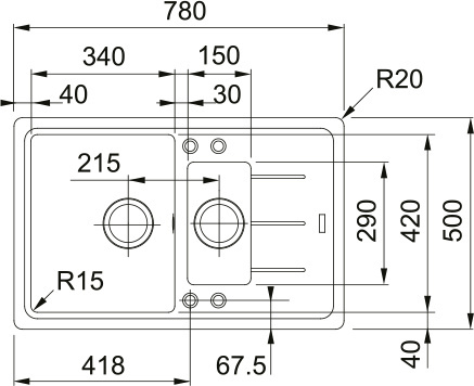 Zlewozmywak FRANKE Basis BFG 651-78 kolor Kamienny szary Zlewozmywak FRANKE Basis BFG 651-78 kolor Kamienny szary