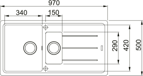 Zlewozmywak FRANKE Basis BFG 651-97 kolor Kamienny szary Zlewozmywak FRANKE Basis BFG 651-97 kolor Kamienny szary