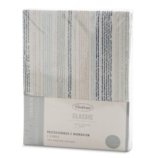 PRZEŚCIERADŁO Z GUMKĄ PRINT 3 140 X 200 CM NIEBIESKI