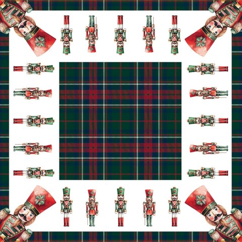 DZIADKI DO ORZECHÓW Serweta NINA WODOODPORNA, 79x79cm, kolor 002 zielony PBN279/KSP/C02/079079/1