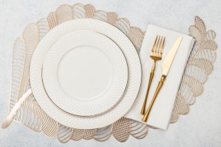 PODKŁADKA PETAL 28 X 44 CM SREBRNY