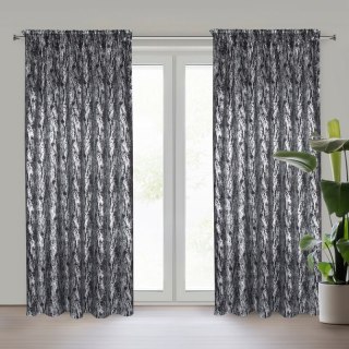 ZASŁONA GOTOWA ELISE NA TAŚMIE 140 X 270 CM CZARNY