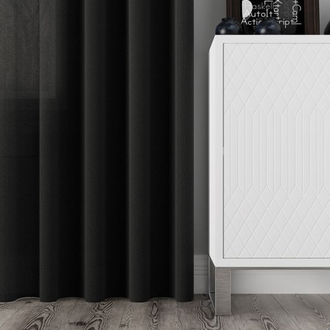 ARUBA Tkanina dekoracyjna wodoodporna, wysokość 300cm, kolor 111 czarny 759330/TDP/111/000300/1