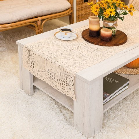 INESS Bieżnik ażurowy, szerokość 60 x wysokość 120cm, kolor 012 kremowy 913501/KSP/012/060120/1