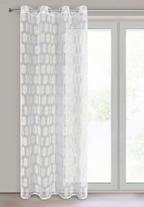 FIRANA GOTOWA ROZI 140 X 250 CM BIAŁY