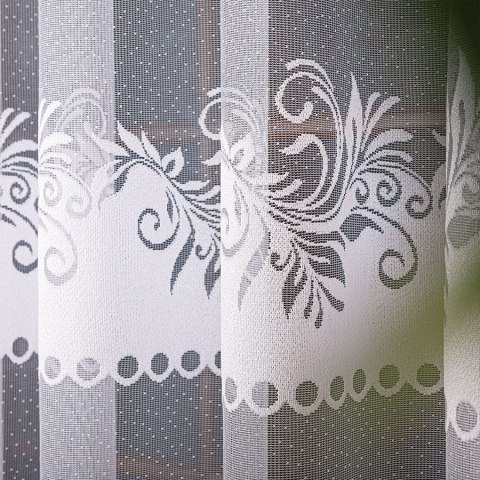 Firanka żakardowa na metry 018074 wysokość 250 cm kolor biały