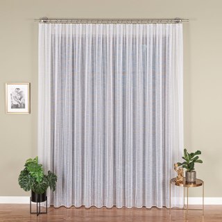 Firanka fantazyjna z ołowianką na metry 002103 wysokość 320 cm kolor biały