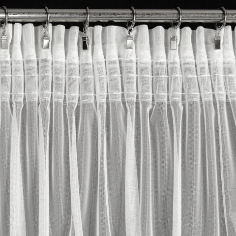 FIRANA GOTOWA LARISA NA TAŚMIE 140 X 270 CM BIAŁY