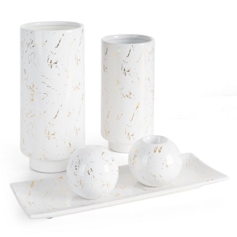 PATERA DEKORACYJNA ARIELA 38 X 14 X 4 CM BIAŁY