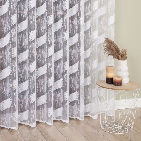 Firanka żakardowa na metry 107307 wysokość 250 cm kolor biały