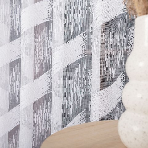 Firanka żakardowa na metry 107307 wysokość 250 cm kolor biały