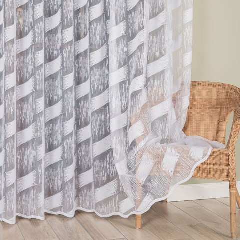 Firanka żakardowa na metry 107307 wysokość 250 cm kolor biały