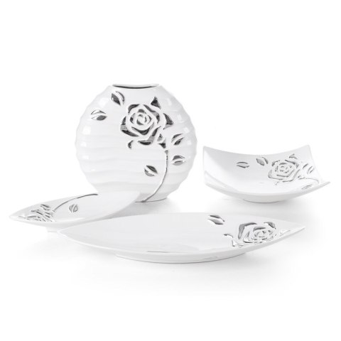 MISA DEKORACYJNA FLORESA (01) 28 X 28 X 9 CM BIAŁY