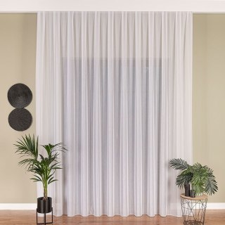 Firanka fantazyjna z ołowianką na metry 001035 wysokość 300 cm kolor biały