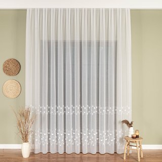 Firanka haftowana na metry 224128 wysokość 280 cm kolor biały