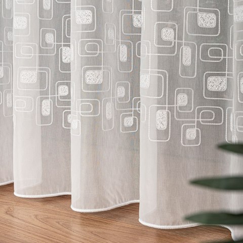 Firanka haftowana na metry 224128 wysokość 280 cm kolor biały