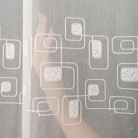 Firanka haftowana na metry 224128 wysokość 280 cm kolor biały