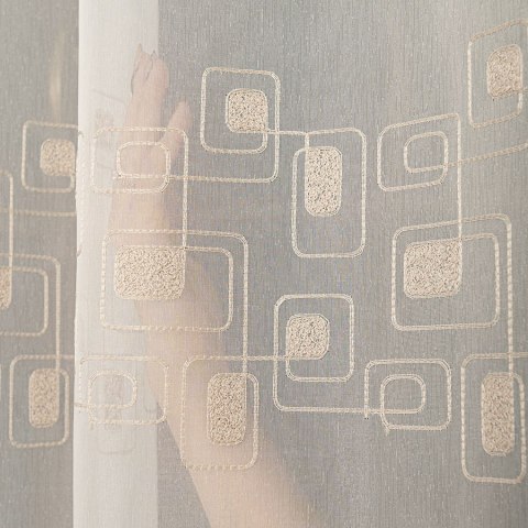 Firanka haftowana na metry 224128 wysokość 280 cm kolor kremowy