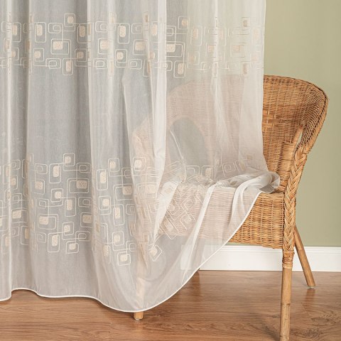 Firanka haftowana na metry 224128 wysokość 280 cm kolor kremowy