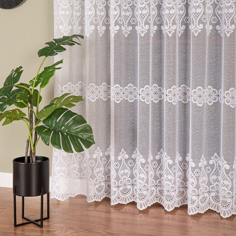 Firanka żakardowa na metry 360940 wysokość 250 cm kolor biały