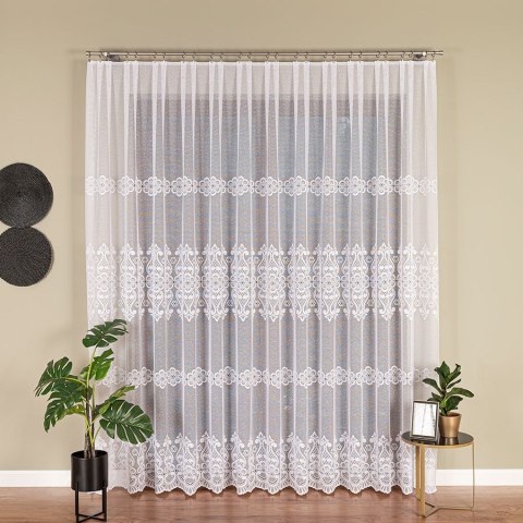 Firanka żakardowa na metry 360940 wysokość 250 cm kolor biały