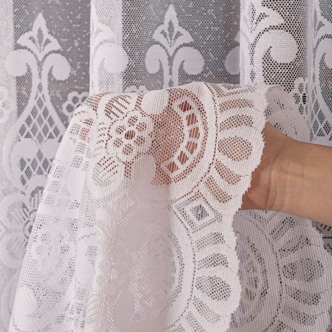 Firanka żakardowa na metry 360940 wysokość 250 cm kolor biały