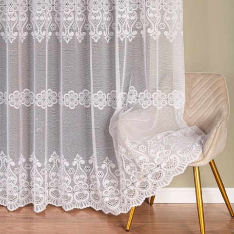 Firanka żakardowa na metry 360940 wysokość 250 cm kolor biały