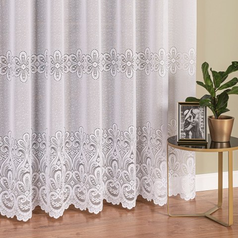Firanka żakardowa na metry 361070 wysokość 250 cm kolor biały