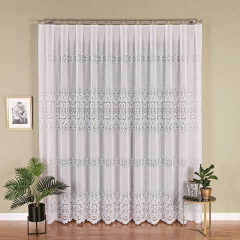 Firanka żakardowa na metry 361070 wysokość 250 cm kolor biały