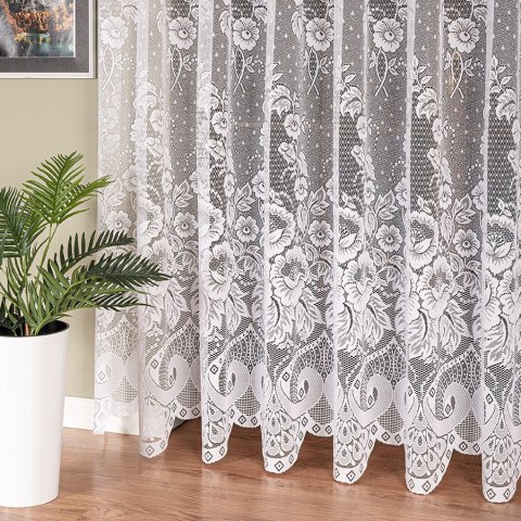 Firanka żakardowa na metry 361100 wysokość 200 cm kolor biały