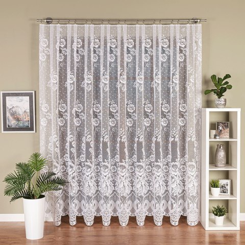 Firanka żakardowa na metry 361100 wysokość 200 cm kolor biały