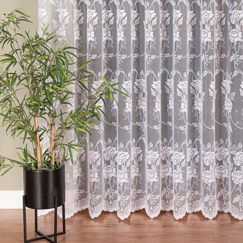 Firanka żakardowa na metry 018895 wysokość 250 cm kolor biały