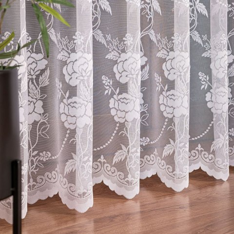 Firanka żakardowa na metry 018895 wysokość 250 cm kolor biały