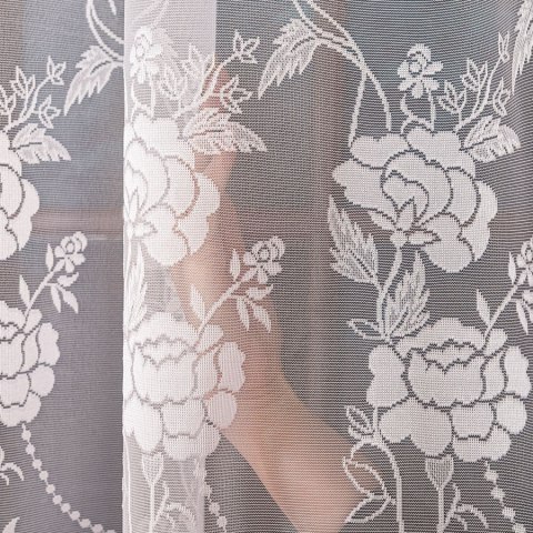 Firanka żakardowa na metry 018895 wysokość 250 cm kolor biały