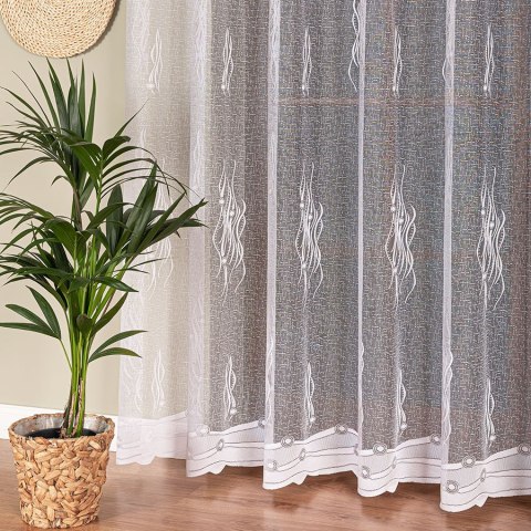 Firanka żakardowa na metry 049303 wysokość 250 cm kolor biały