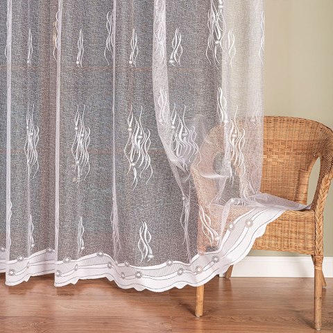 Firanka żakardowa na metry 049303 wysokość 250 cm kolor biały