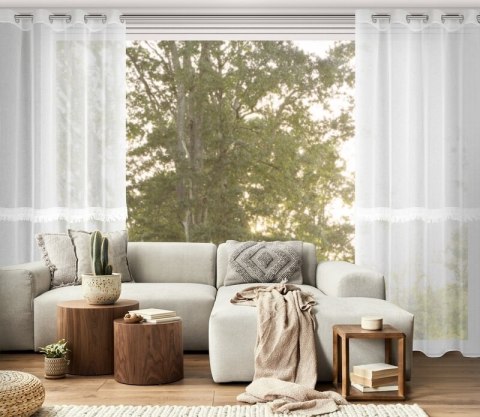 FIRANA GOTOWA ROXANA 140 X 250 CM BIAŁY