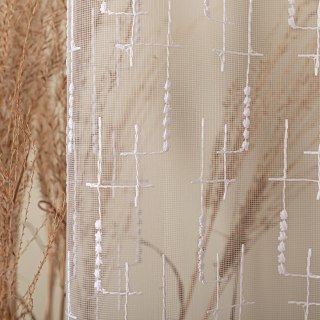 Firanka haftowana, wysokość 180cm, kolor 001 biały 109109/020/001/000180/1