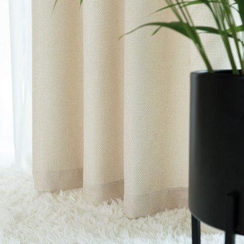 MOLLY Zasłona gotowa na przelotkach, szerokość 140cm x wysokość 250cm, kolor 804 kremowy 651350/ZGP/804/140250/1
