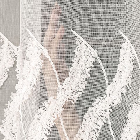 Firanka haftowana na metry 013410 wysokość 290 cm kolor naturalny