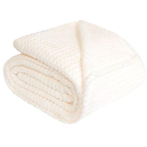 LUGO Koc dekoracyjny, rozmiar 200x220cm, kolor 001 ecru LUGO00/KOD/001/200220/1