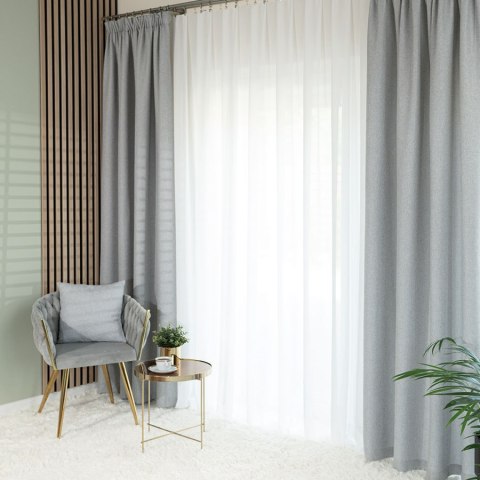 MOLLY Tkanina dekoracyjna, wysokość 300cm, kolor 020 jasny szary 651350/TDP/020/000300/1