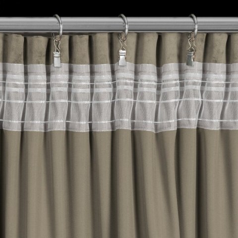 ZASŁONA GOTOWA MELANIE NA TAŚMIE 140 X 270 CM BRĄZOWY