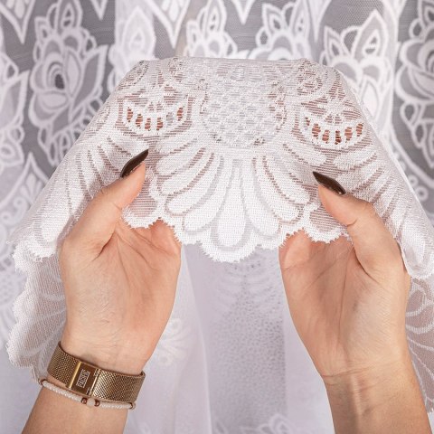 Firanka żakardowa na metry 361370 wysokość 170 cm kolor biały